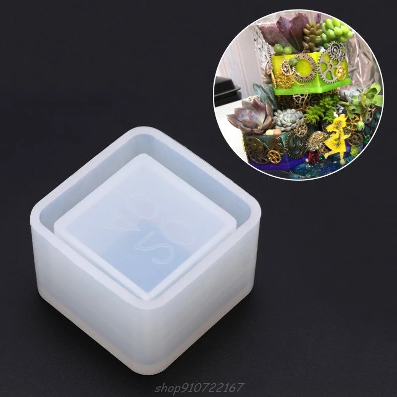 

Square Small Flowerpot Silicone Mould Storage Box DIY Handmade Making Crafts Crystal Epoxy Mold N06 20 Dropshipping