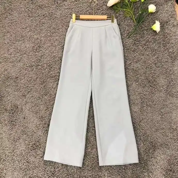 

Newest Fashion Blazer Sets 2020 Autumn 2 Piece Set Women Striped Color Block Blazer Coat+Straight Long Pant Sets & Suits Work