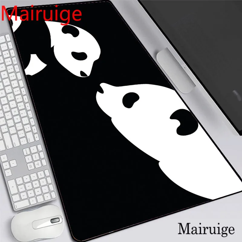 

Mairuige 40*90cm Cute Animal Panda Gaming Computer Large Mouse Pad Gamer Locking Edge Keyboard XXL DeskMat Keyboard PC MiceMats