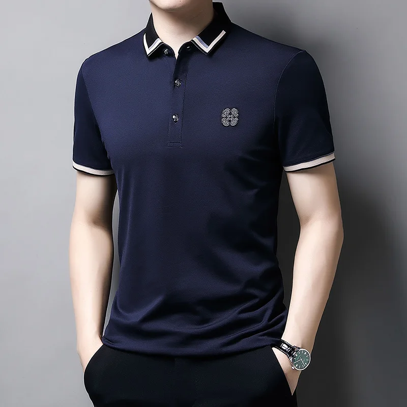 

Loldeal New Summer Brand Men Polo Shirts Short Sleeve Designer Casual Tops Fashions Plain Embroidery Fashion