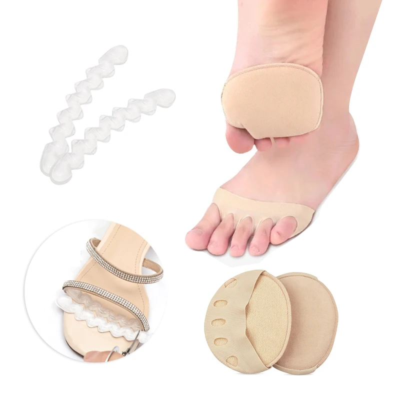 

2Pair Forefoot Pads Insole for Relief Pain Anti Slip Sticker Cushion Women High Heels Shoes Insoles Toe Separator Foot Care Tool