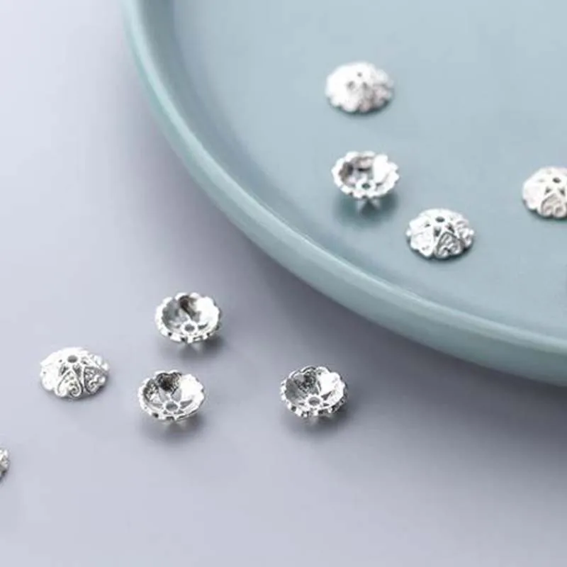 Реальная твердая искусственная Обычная Серебряная 9 мм Цветочная разделительная