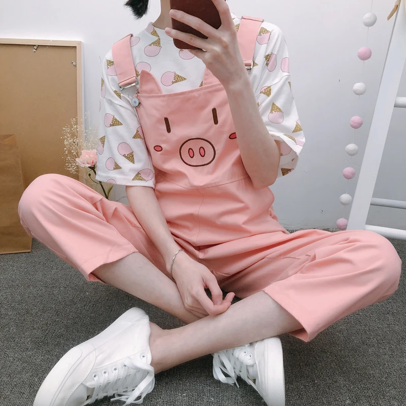 Комбинезоны женские с принтом свободные удобные простые универсальные