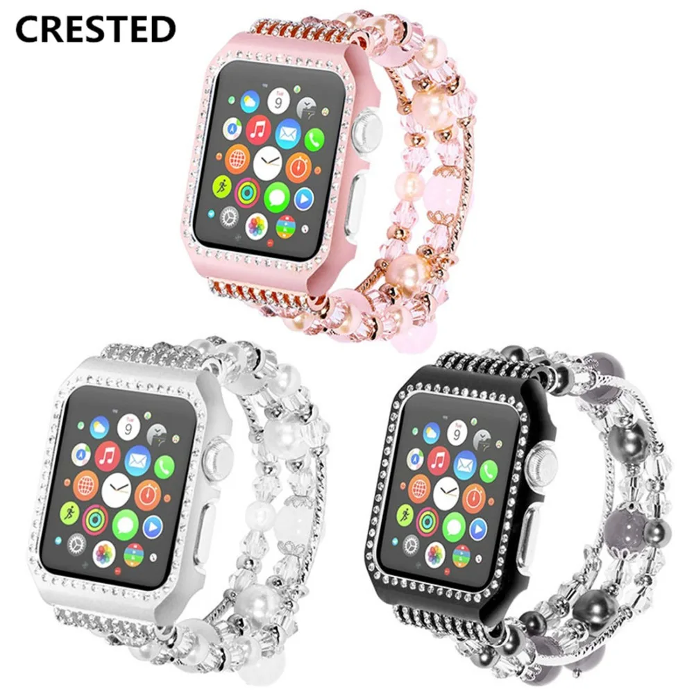 Хохлатая diamond ремешок для наручных часов Apple Watch 42 мм 38 версия Iwatch серии 3/2/1