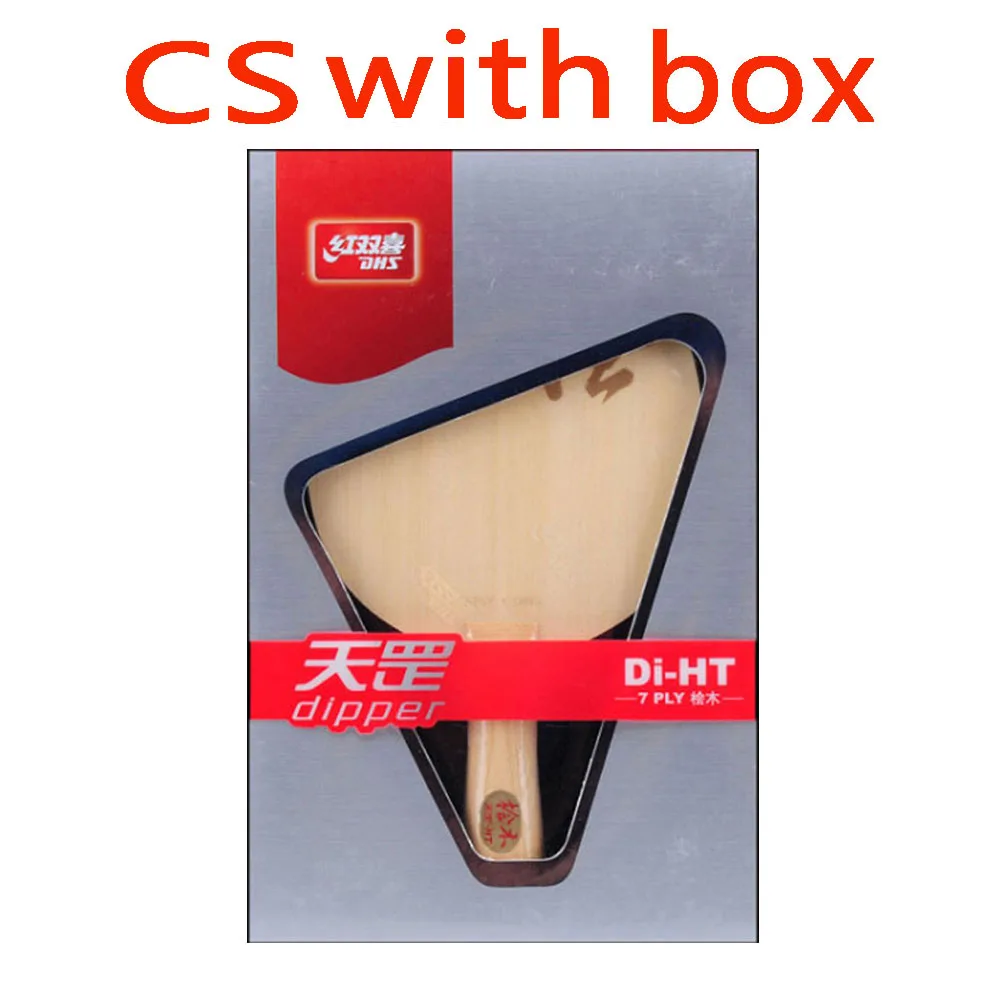 CS with box DHS новая DI-HT(поверхность HINOKI, 7 деревянная древесина) ракетка для настольного тенниса ракетка Cypress ракетка для пинг-понга - Цвет: CS with box
