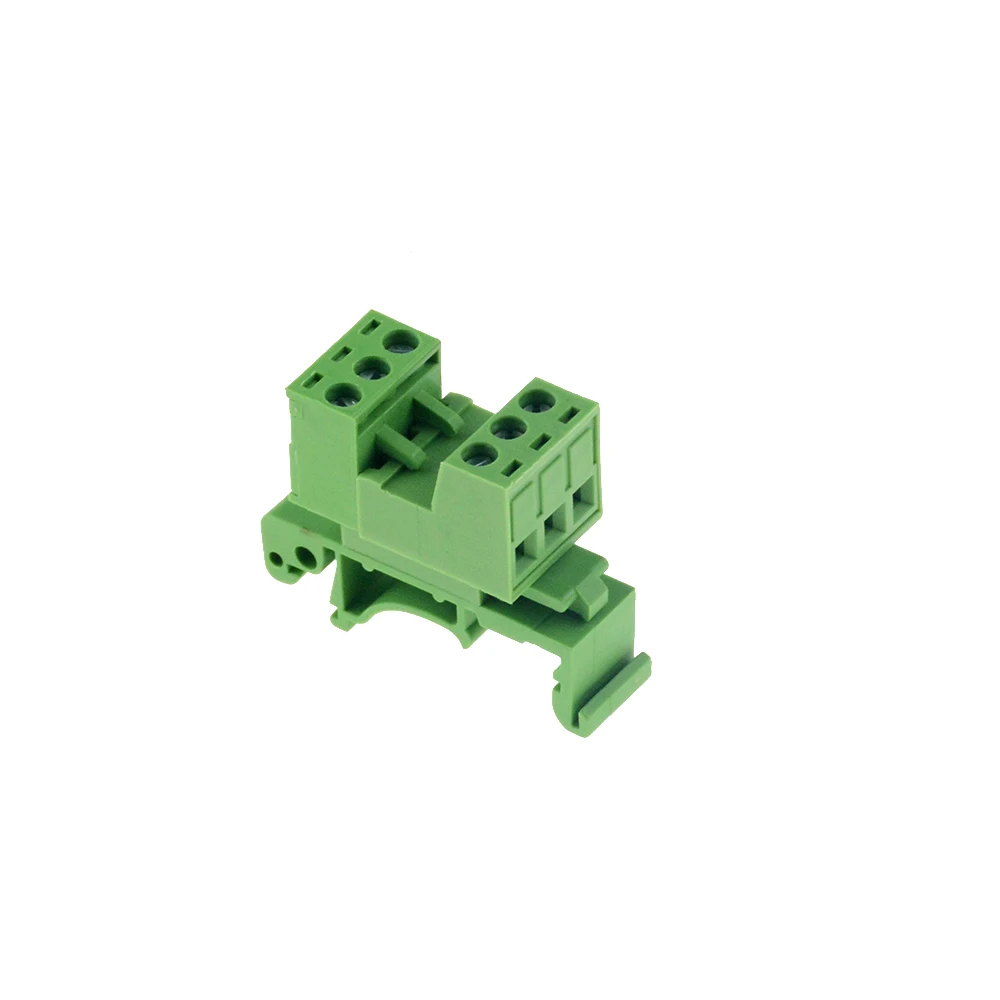 1 комплект 2EDG-UKR-5.08mm Тип рельса безsolderless разъем штыревого соединения ряд стыкового соединения монтажный 35 мм рельсовый клеммный блок Butt 2P 4P 10 - Цвет: 3P