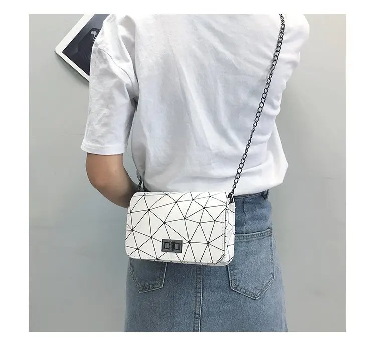 

Bags for Women 2021 Fashionable Shoulder Bags Female Messenger Bag Handbag Chain Wild Crack Printing Wild Crossbody Bag