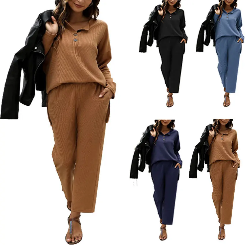 

Спортивный костюм женский из 2 предметов, свитшот на пуговицах, облегающие леггинсы, спортивные штаны, спортивная одежда