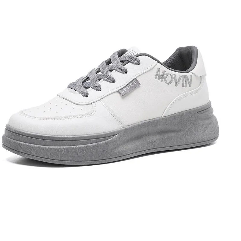 

New Autumn Casual Women White Shoes Platform Light Women Sport Shoes Outdoor Breathable Lace-Up Female Thick Bottom Sneakers