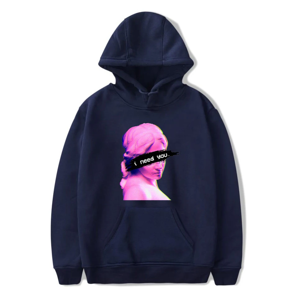 Толстовки I Need You свитшот с художественным принтом Vaporwave для мужчин и женщин