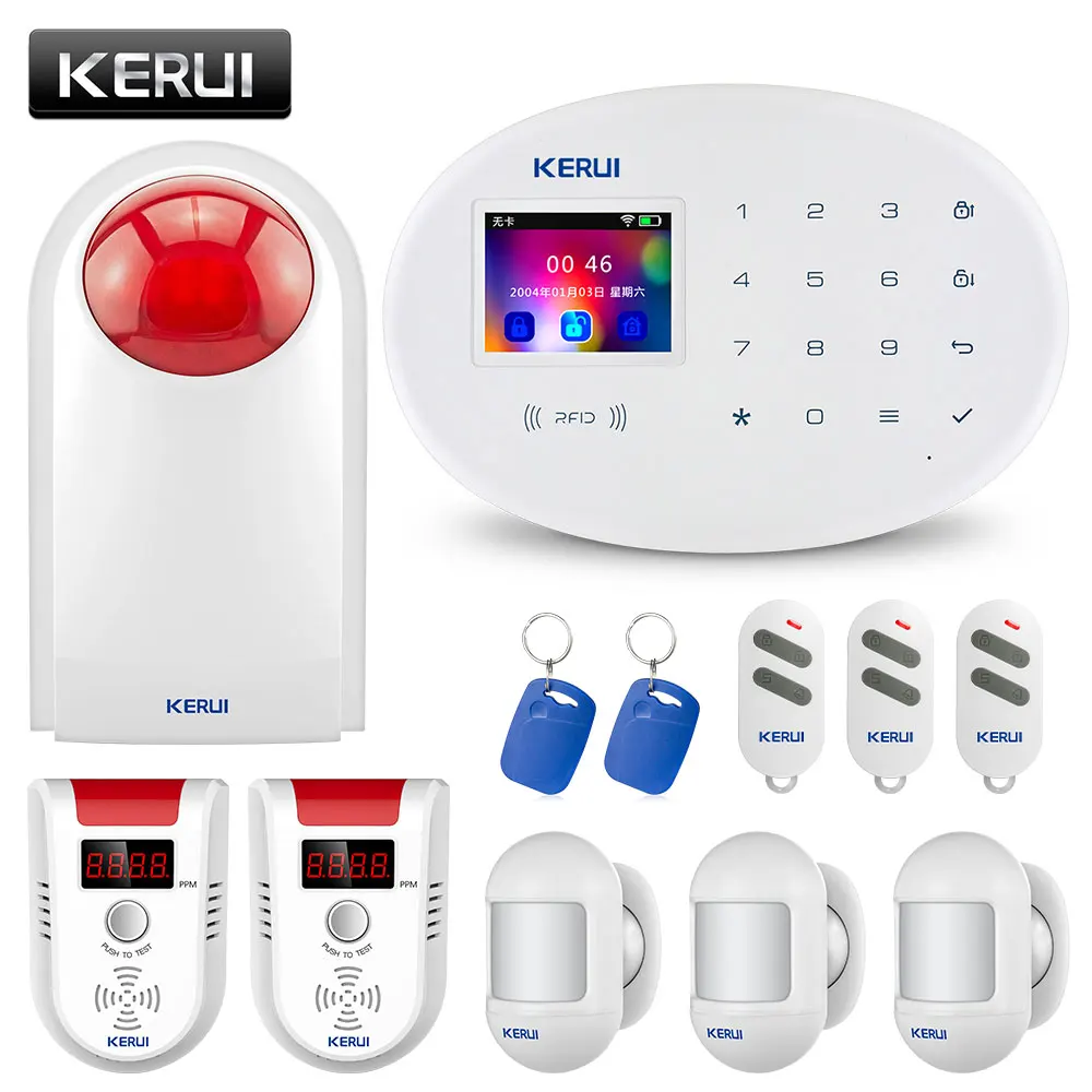 Беспроводная смарт-система охранной сигнализации KERUI W20 с Сенсорным TFT-экраном 2 4