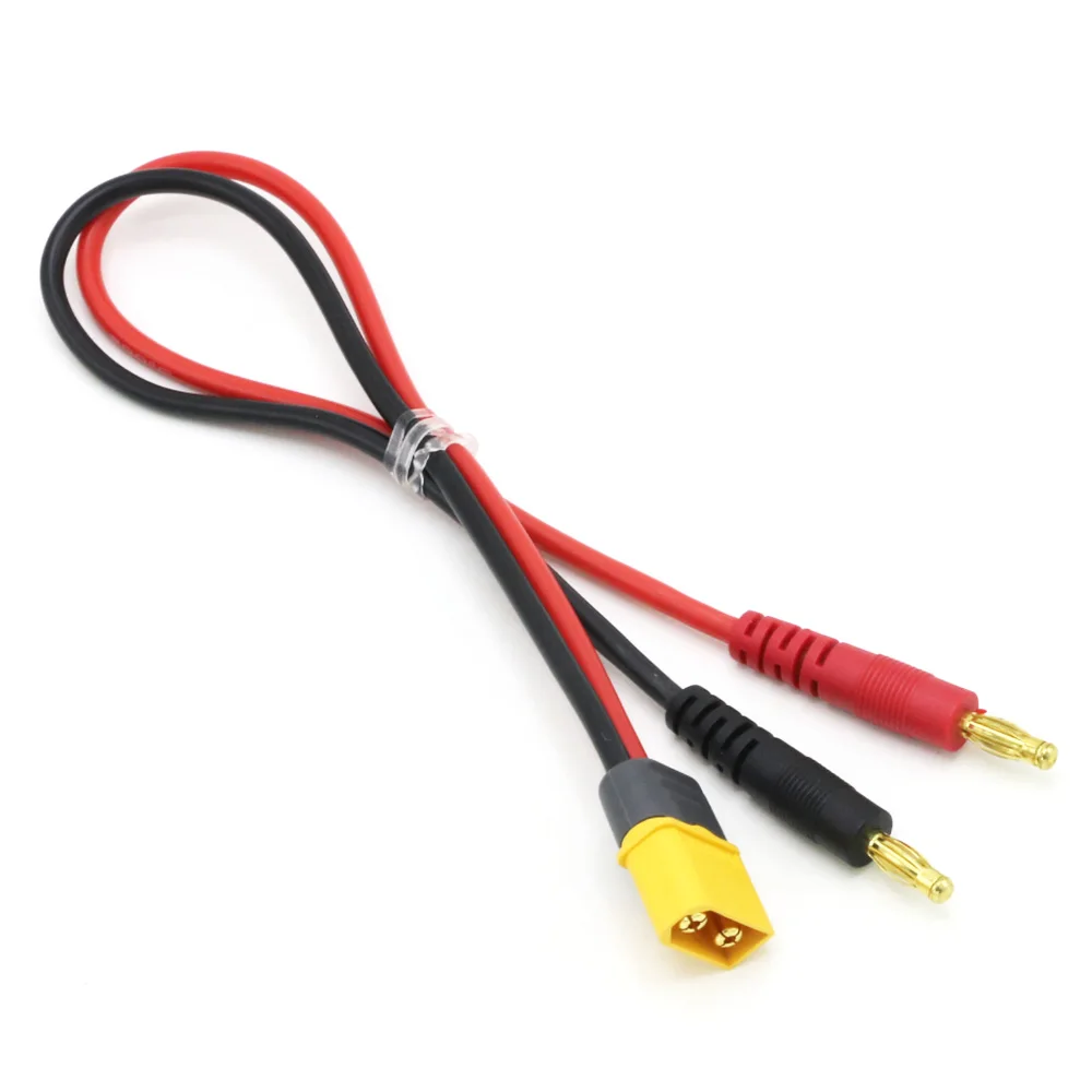 

10pcs Imax B6 Charge Line 4.0mm Banana Plug to Amass MPX AS150 XT90 TRX XT60 EC5 With 12AWG Silicone Cable 30CM for Rc Battery