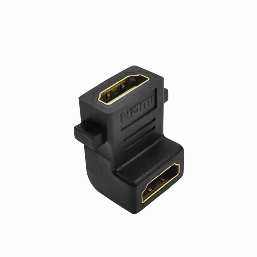 PCER HDMI адаптер под прямым углом 90 ° конвертер Женский к женскому адаптеру
