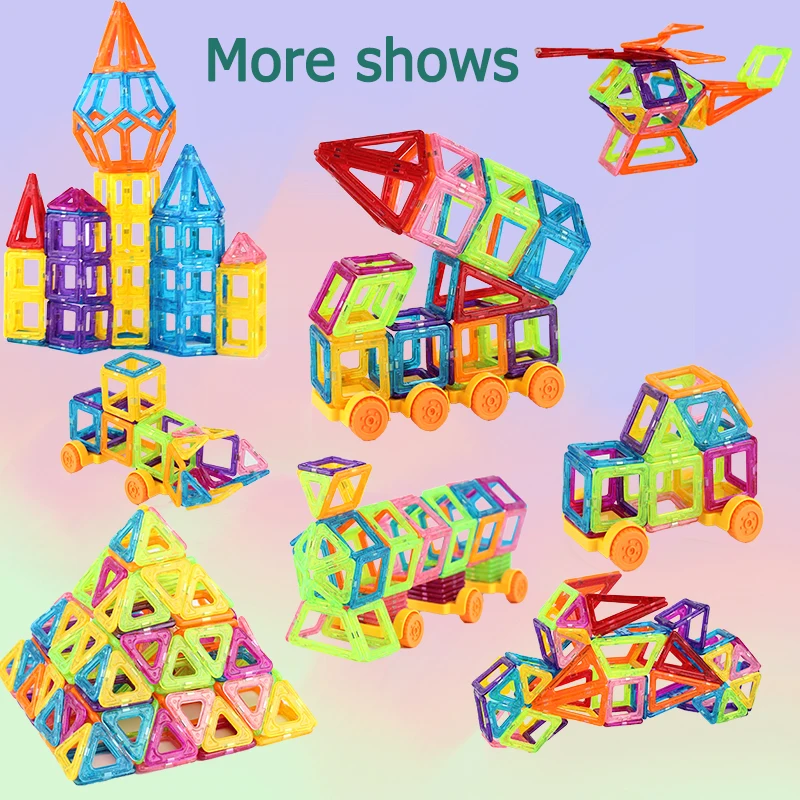 100pcs Mini Magnetic Blocks Designer Construction Set Model &ampamp Building Toy Plastic Educational Toys For Kids Gif | Игрушки и хобби