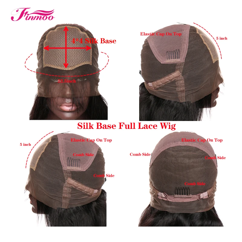 4x4Silk база полные парики шнурка Remy бразильские игривые завитки из волос парик preplack