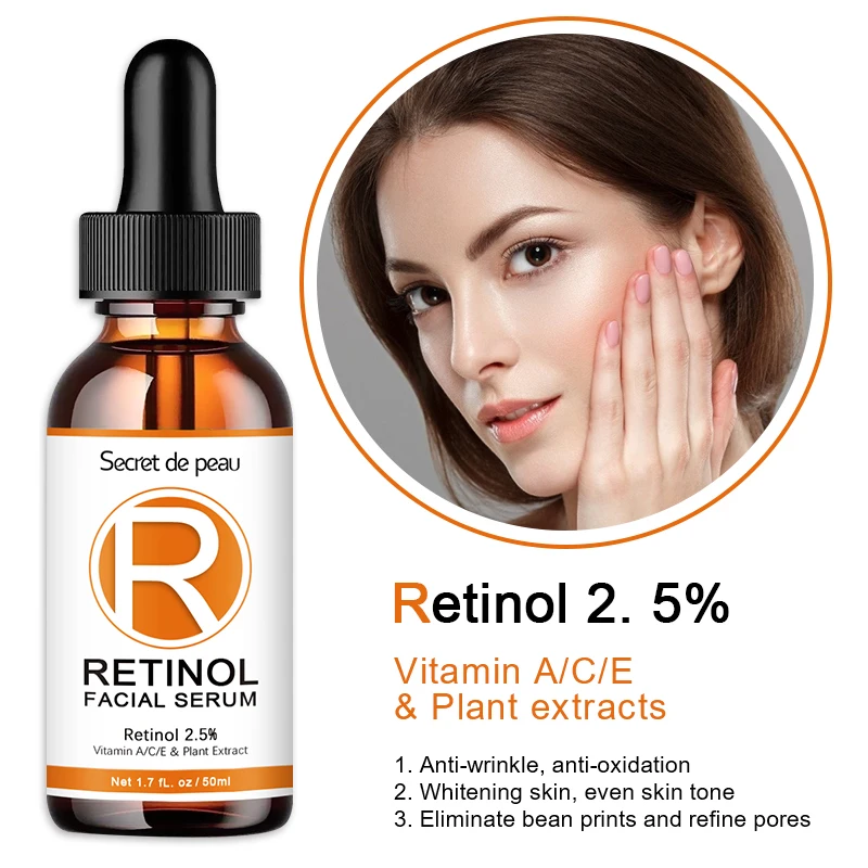 

SDP Retinol Facial Serum 2.5% With Hyaluronic Acid Facial Care Moisturizing Anti Wrinkle Whitening Brightening Face Care Serum