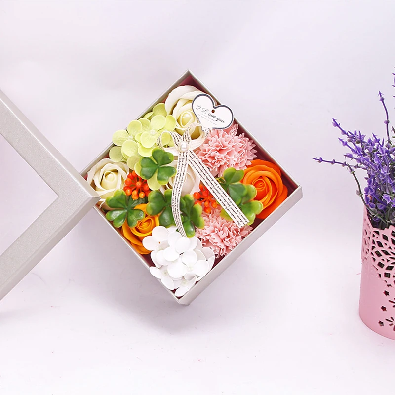 Мыло ручной работы роза Подарочная коробка гвоздика мыло цветок Гортензия