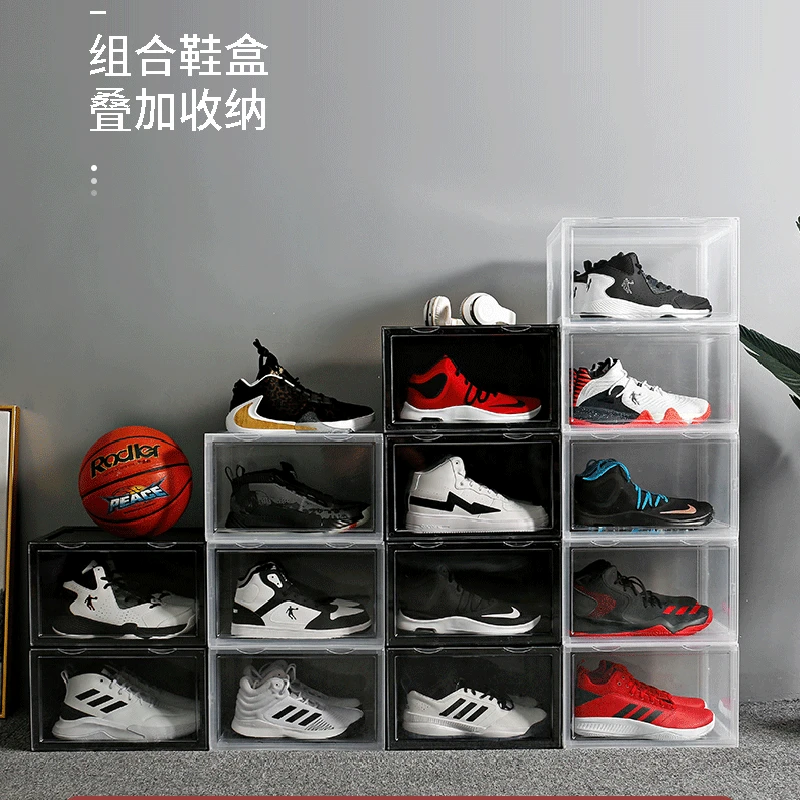 Dustproof shoe cabinet transparent box sneaker storage basketball collection display shoes | Дом и сад