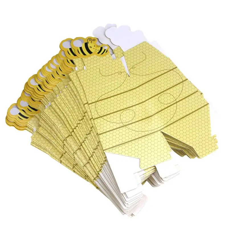 50pcs/Lot Cute Baby Shower Favor Cartoon Honey Bee Paper Candy Box Adorable Kids Birthday Party Decor Newborn Gifts Decorat | Дом и сад
