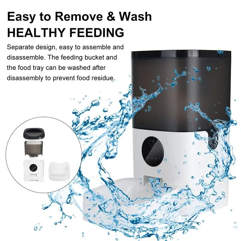 9L/6L/4L Pet Automatic Feeder Smart Cat Dog Food Dispenser Remote Control Voice Recorder APP Timer Rechargable WiFi Version | Дом и сад