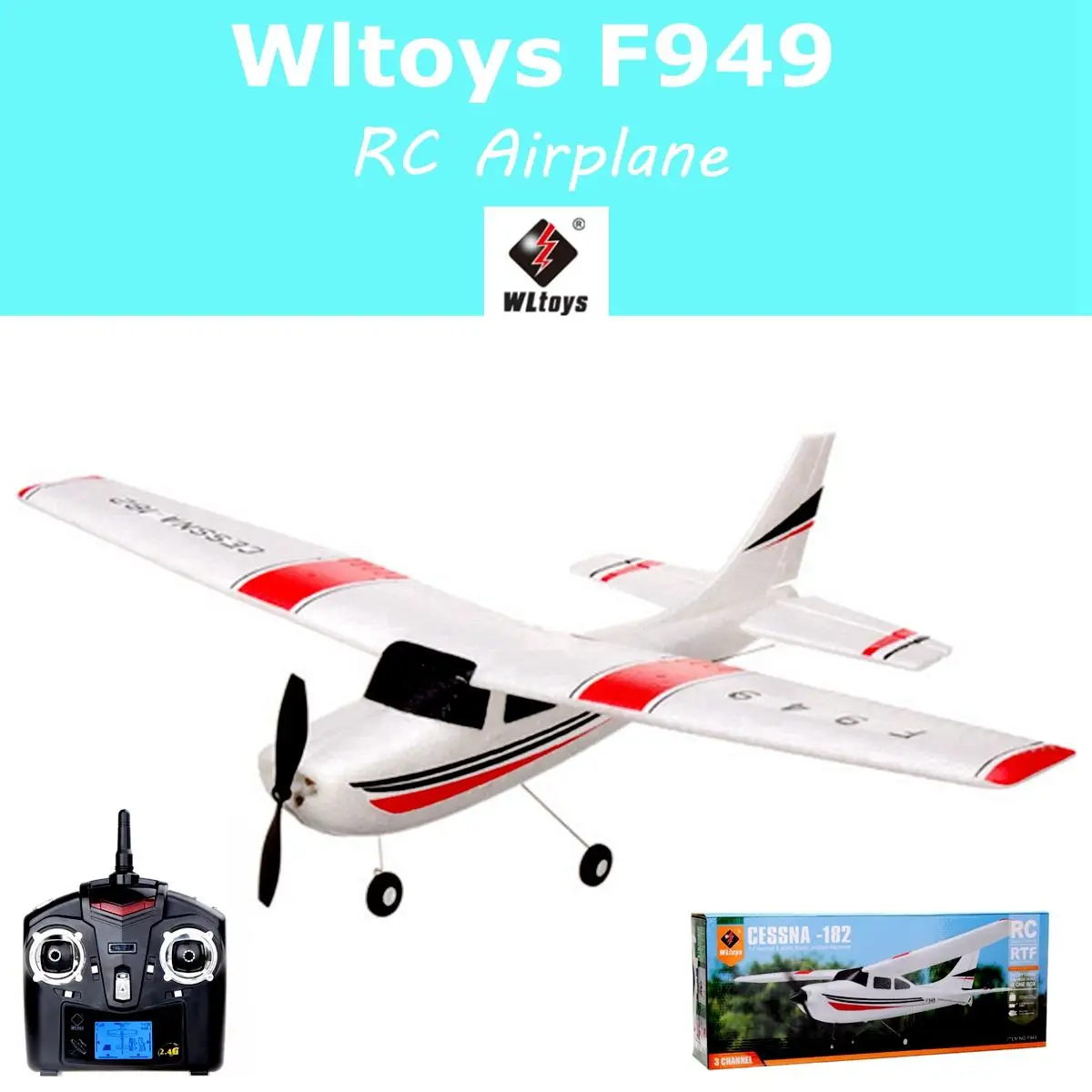 Модель радиоуправляемого самолета Wltoys F949 3 канала 2 4 ГГц два режима | Игрушки и