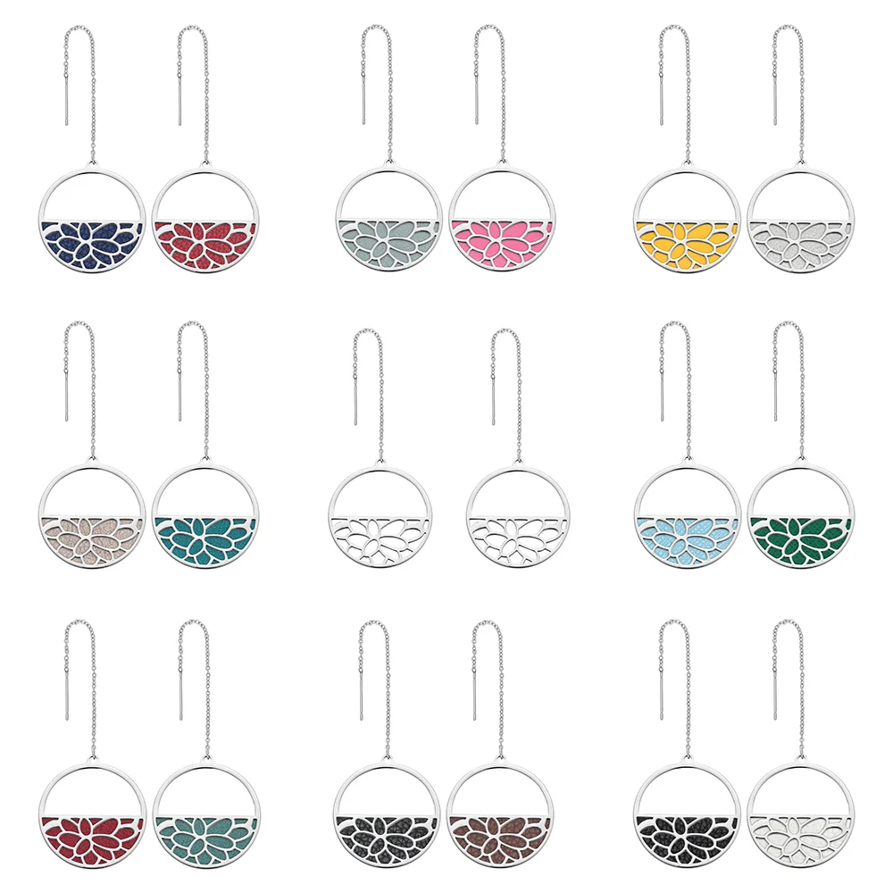 Legenstar модные длинные из нержавеющей стали круглая капля серьга для женщин