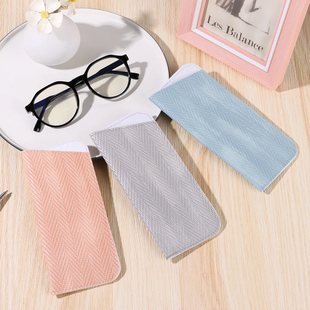 

Fashionable Sunglasses Bag PU Leather Glass Case Pouch Mobile Phone Wallet Portable Storege Case Candy Color Nearsighted Glasses