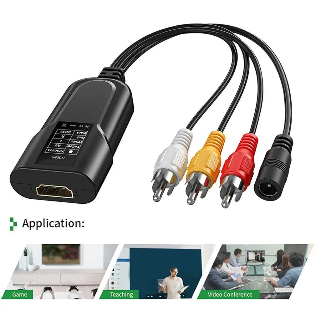 Преобразователь видео и аудио адаптер в RCA композитный AV поддержка NTSC PAL TV STB VHS VCR
