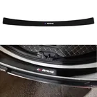 Чехол для заднего бампера автомобиля, кожаные наклейки, отделка из углеродного волокна, защитная пластина багажника для Toyota Rav4 Rav 4 Xa50 2019 2