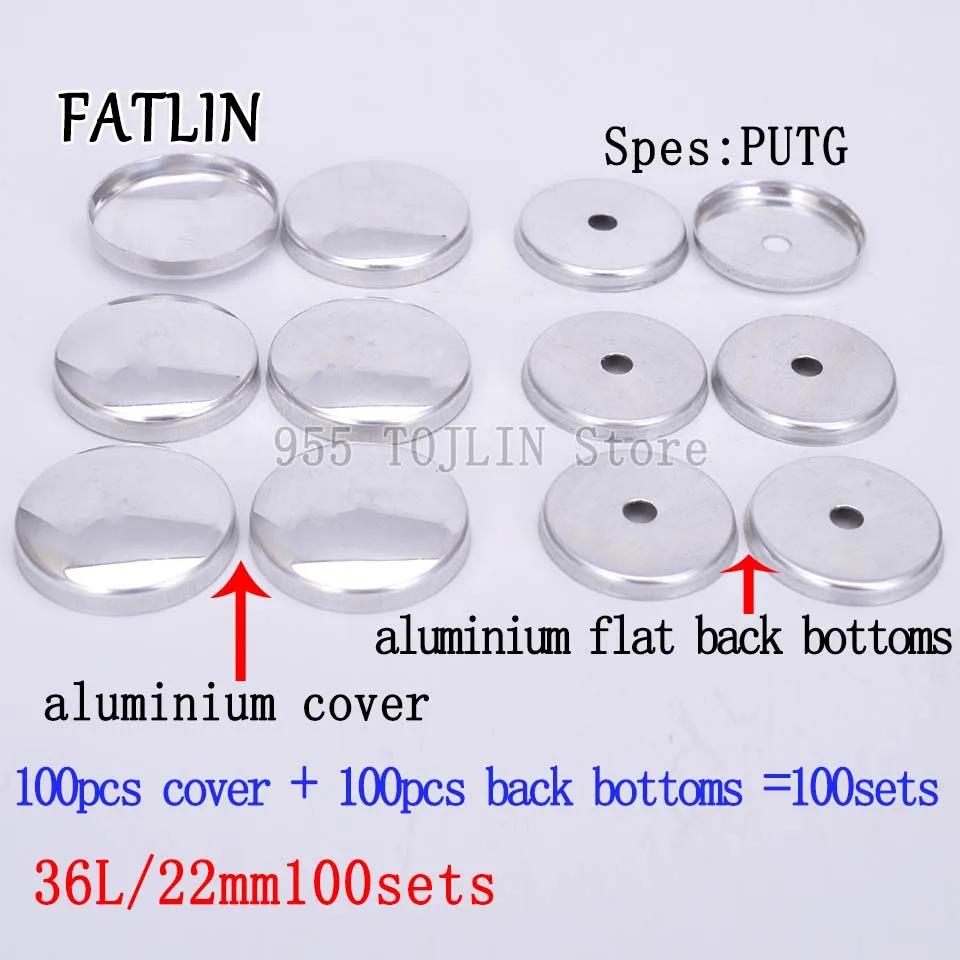 36L100sets buttons E 100 комплектов 36L алюминиевая покрытая ткань пуговицы ручной работы металлическая Форма для хлеба круглая Ткань FATLIN - Цвет: 36L100sets buttons E