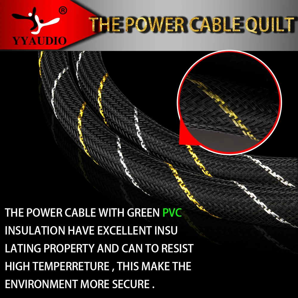 yyaudio hi end copper ac power cable hifi audio useu power cord pure copper power cable with p 029p 029e power plug connector free global shipping