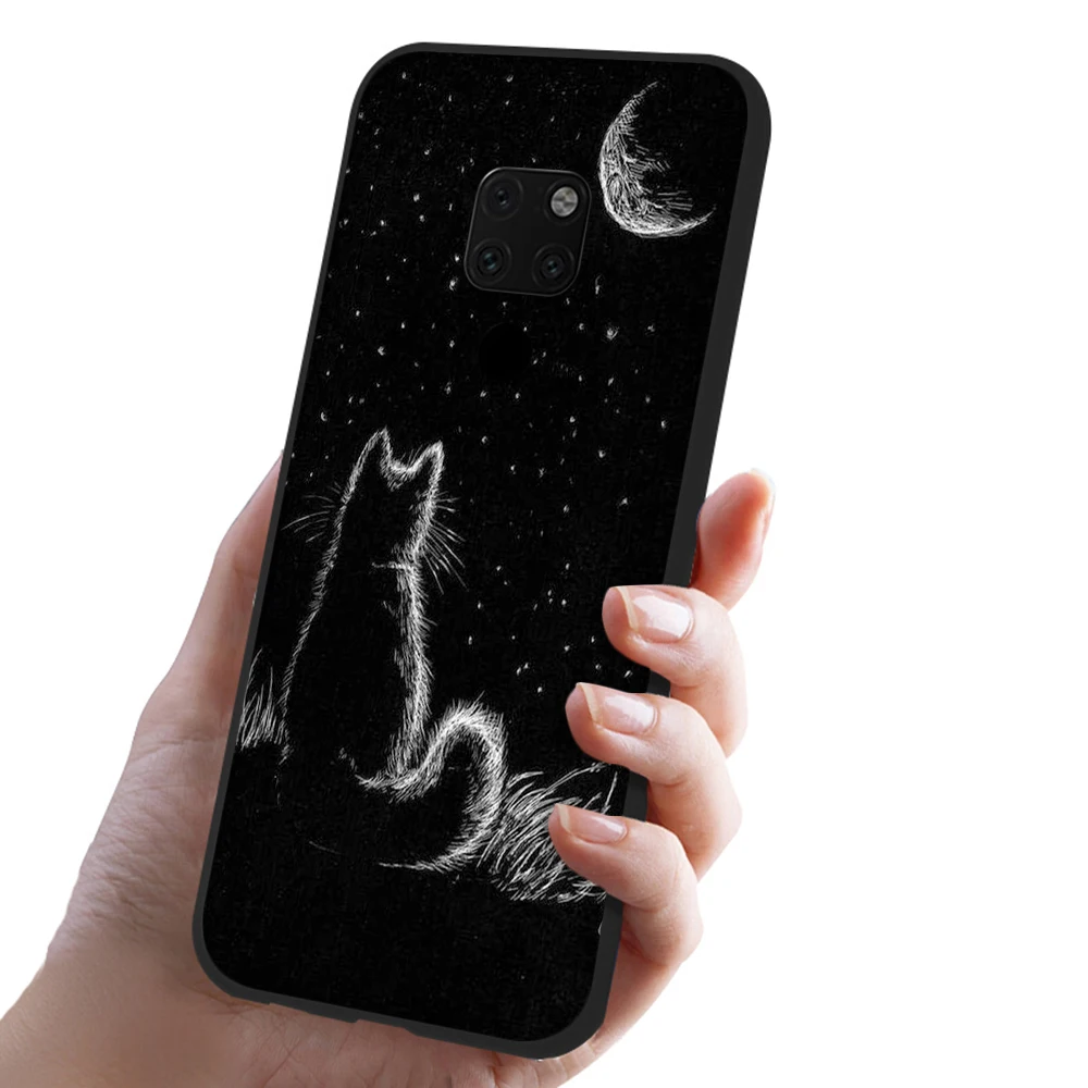 Мягкий чехол WEBBEDEPP Cat Body language из ТПУ для huawei Honor P smart Z Plus P20Lite mate 30 Lite view 20 9x Pro |