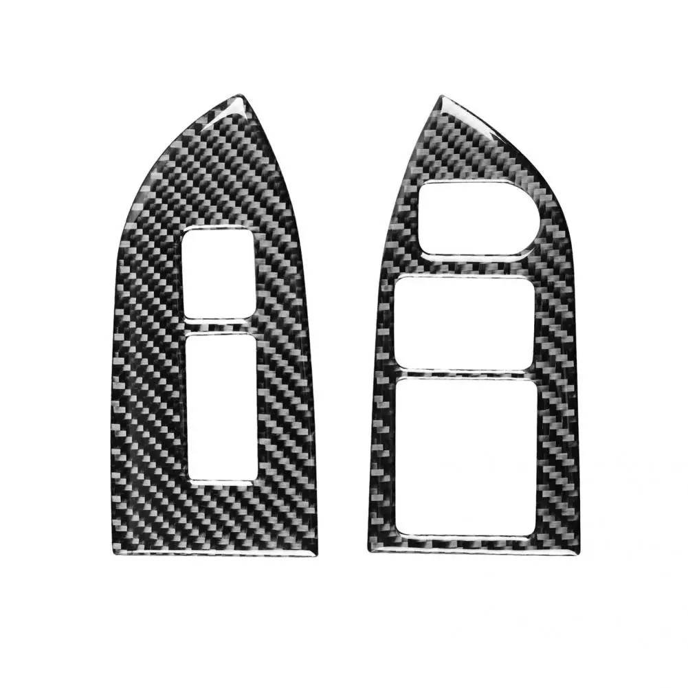 

Heat-resistant 2Pcs Exquisite Door Window Switch Frame Sticker Carbon Fiber Panel Decor Sticker Compact