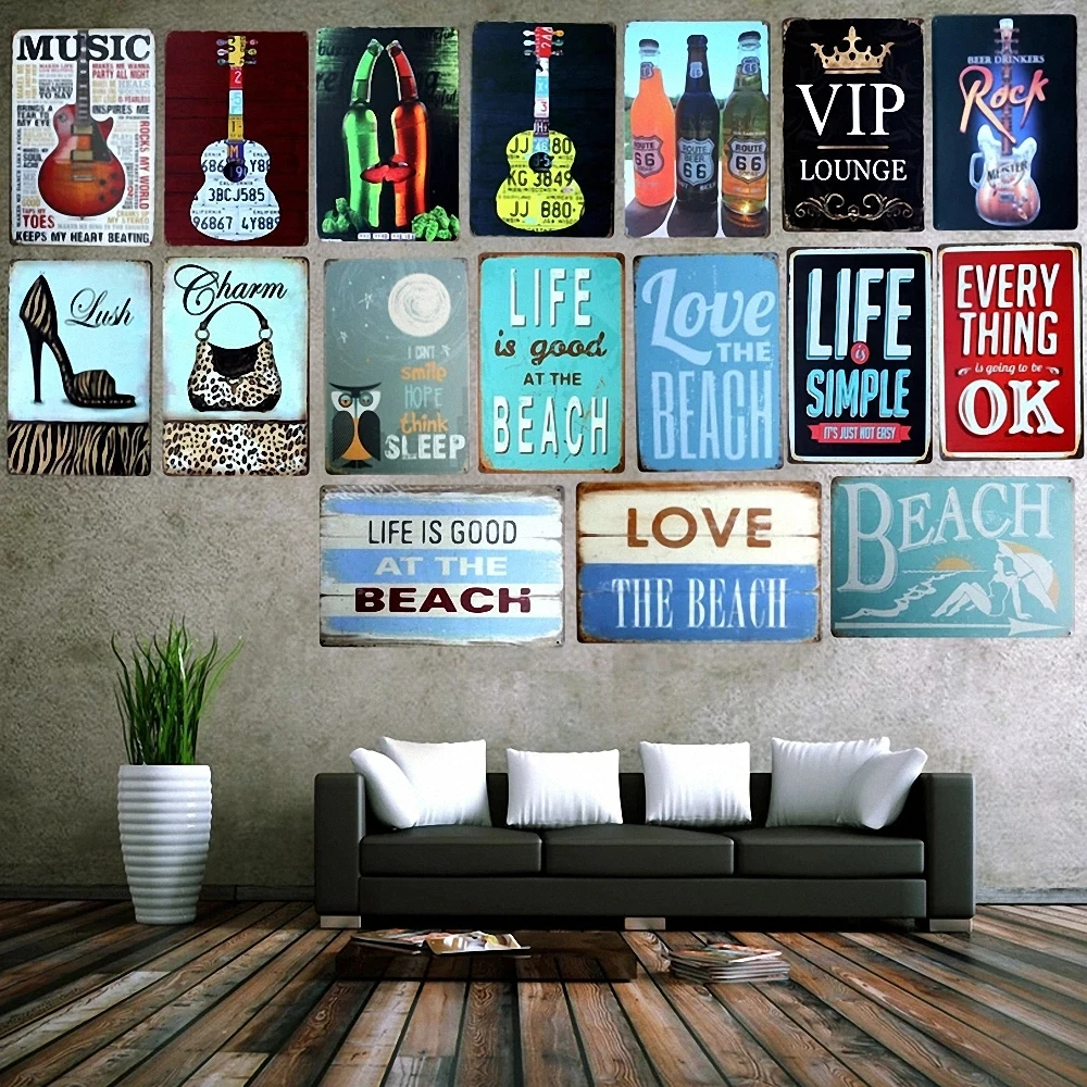 Мотивационная музыкальная обувь с надписью 20X30 см Ретро оловянные Поющие