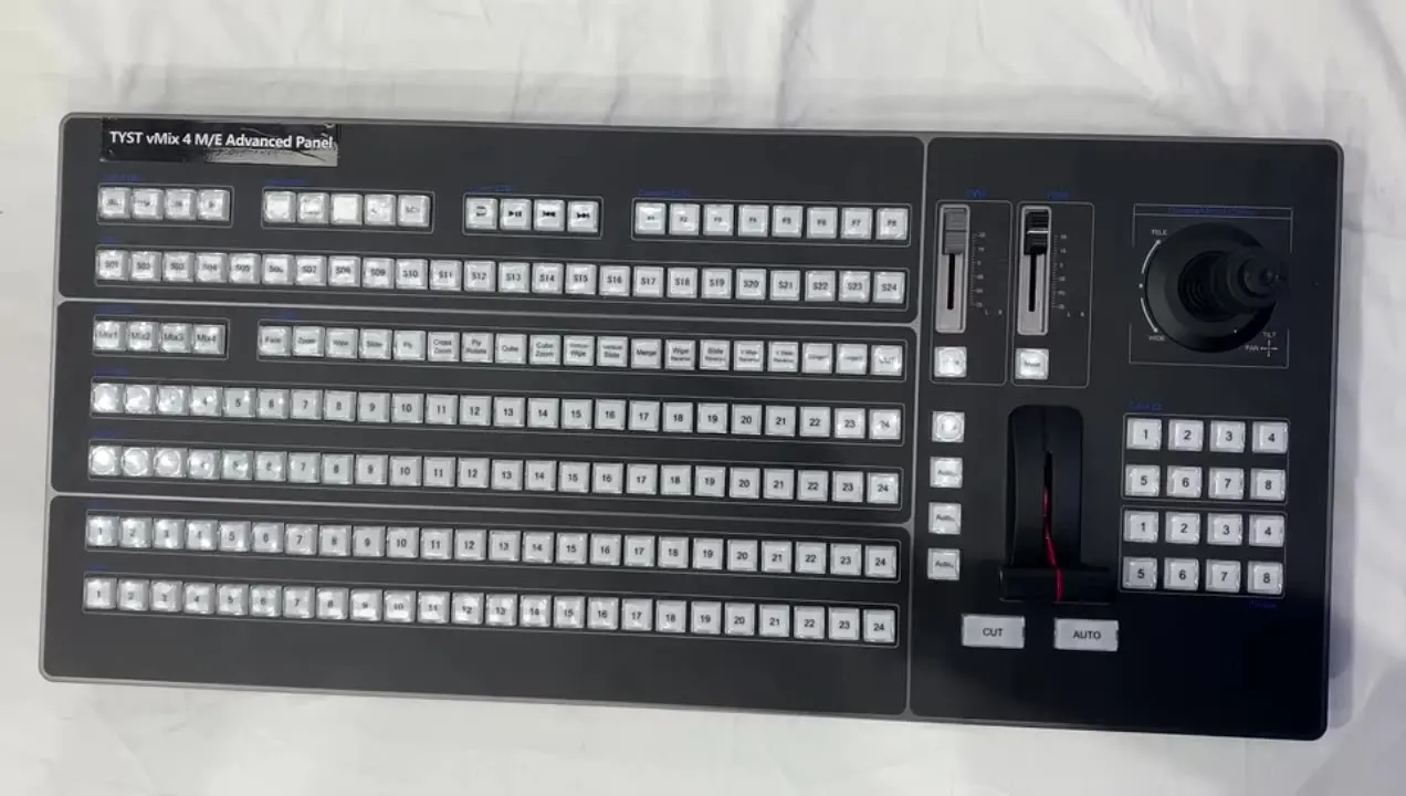 

TYSTVideo vMix 4M/E hardware control panel 4 level switcher 188 button transition media management remote multi-line control