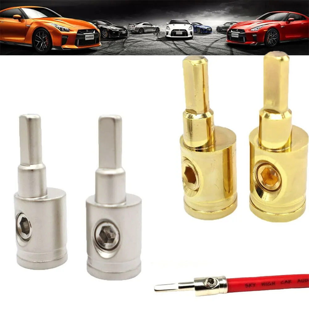 

4 Gauge Solid Hardened Pin Power And Ground 1/0 Gauge To 4 Gauge Pin AWG Power Wire Reducer Car Audio Amp