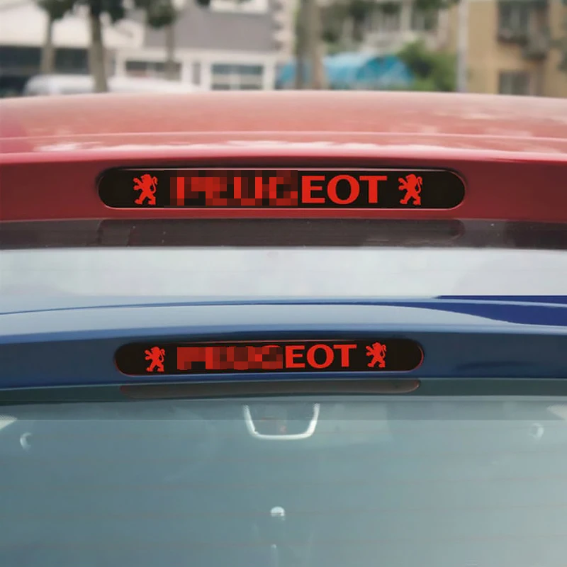 3D наклейки на автомобильные эмблемы из углеродного волокна для Peugeot 206 307