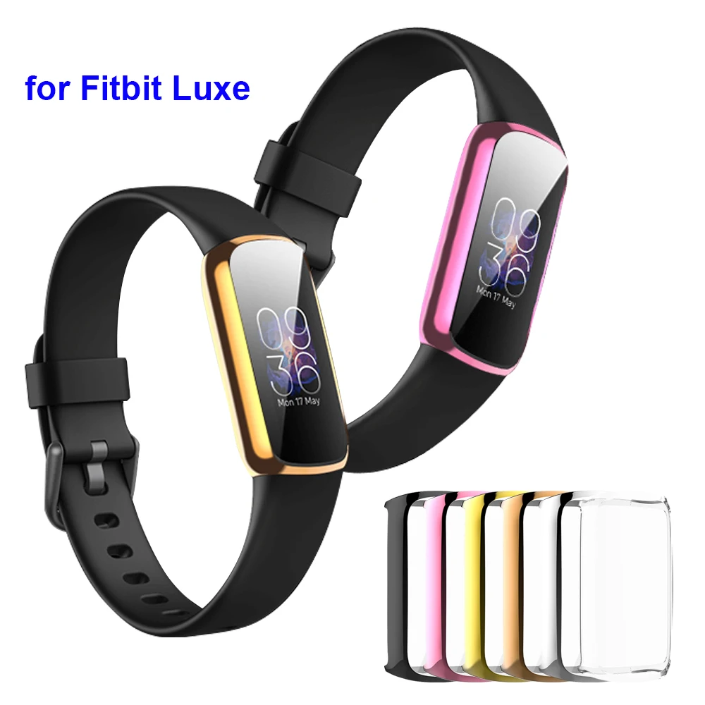 

Чехол для Fitbit Luxe, полное покрытие, Защитная пленка для экрана, ТПУ чехол-бампер, чехол для умных часов Fitbit Luxe