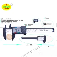 ahead new arrival 100mm 4 inch lcd digital electronic carbon fiber vernier caliper gauge micrometer measuring tool ah03 10453