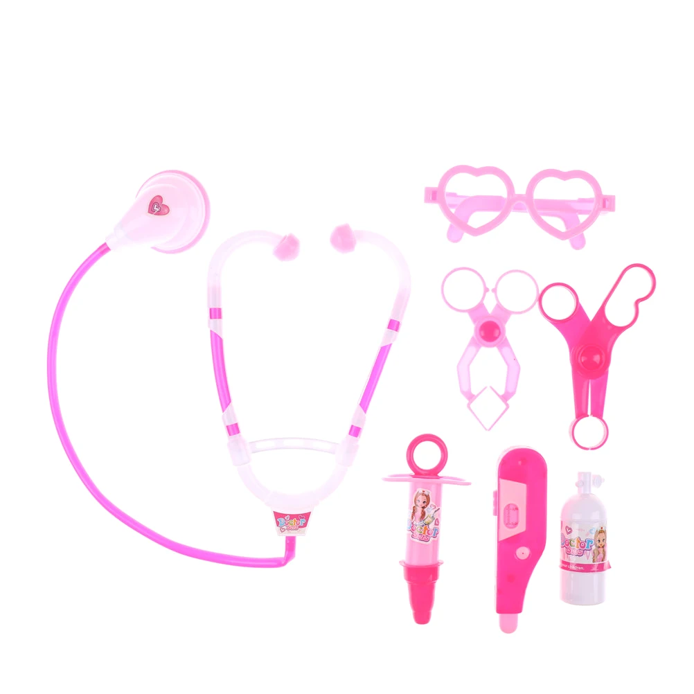 

One Set Stethoscope Doctor Nurse Role Play Toys Plastic Medical Kit Child Juguetes Baby Pretend Play Classic Educational Toys