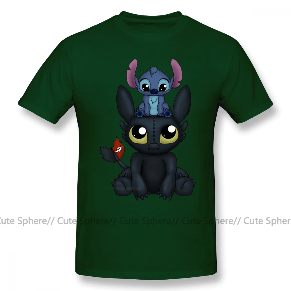 Dark Green Футболка Lilo Stitch, футболка Can I Sit Here, футболка с коротким рукавом и принтом, Мужская Базовая забавная футболка большого размера из 100 хлопка - Цвет: Dark Green