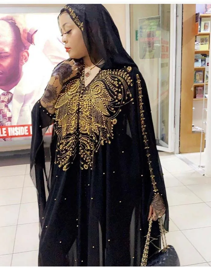 Дашики гвоздь бисера Африканский Caftan марокканский кафтан абайя Африка платье