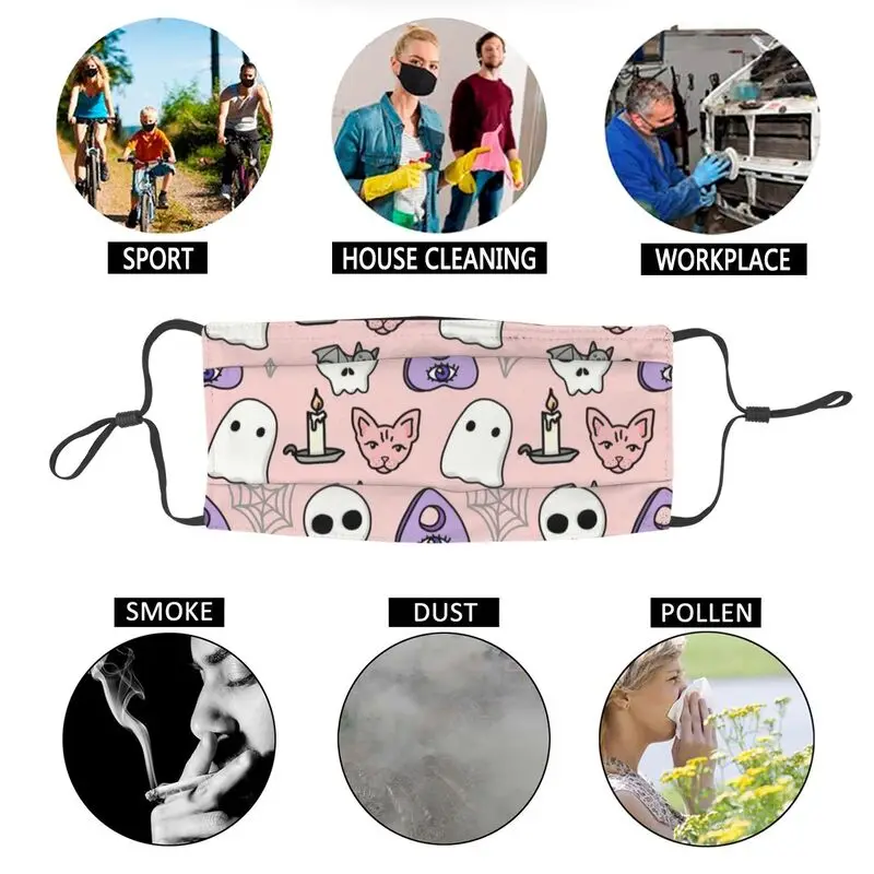 

Ghost Mask Anti Haze Dustproof Breathable Horror Face Mask Protection Cover Men Women Respirator Mouth Muffle