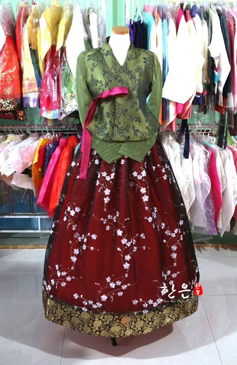 Лидер продаж 2019 импортная ткань из Кореи/новый улучшенный Hanbok / Stage Hanbok/Изысканный