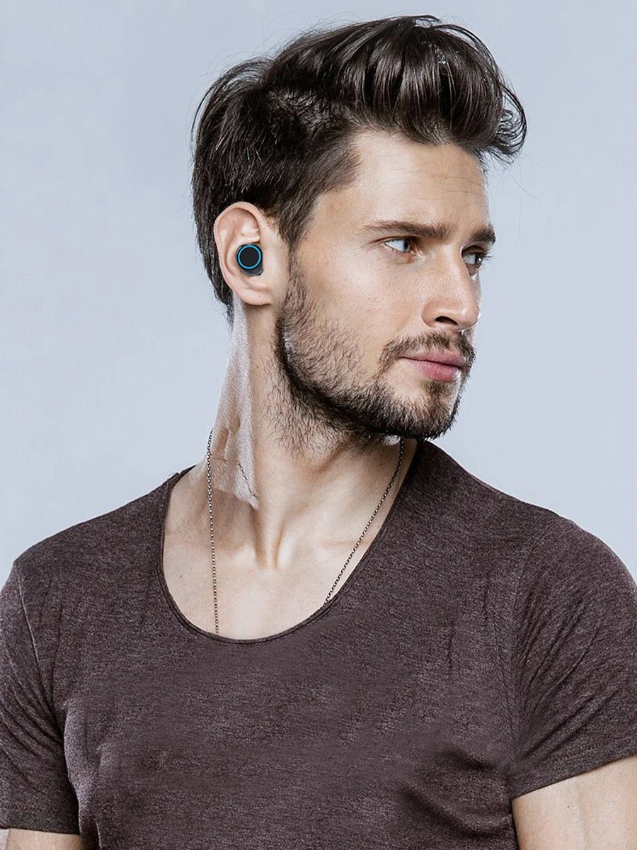 Bass Bluetooth наушники беспроводные наушники TWS 5,0 мини наушники с микрофоном зарядная коробка Спортивная стереогарнитура для мобильного телефона