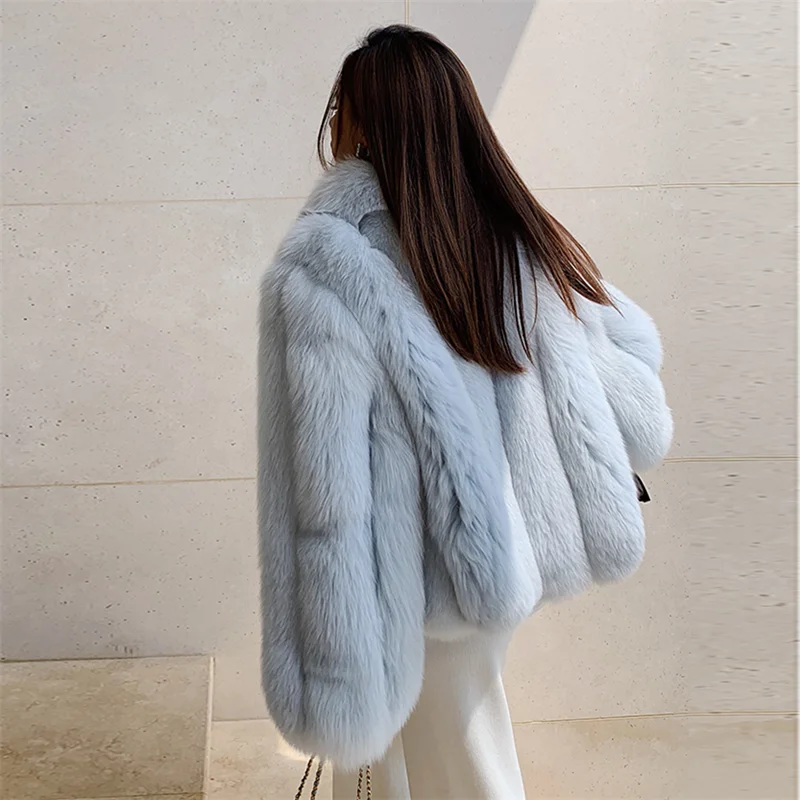 TOPFUR 2021 Y2k Coats for Women Real Fox Fur Coat Fashion Stitching Luxury Outerwear Winter Thick Warm Coat Jacket Plus Size enlarge
