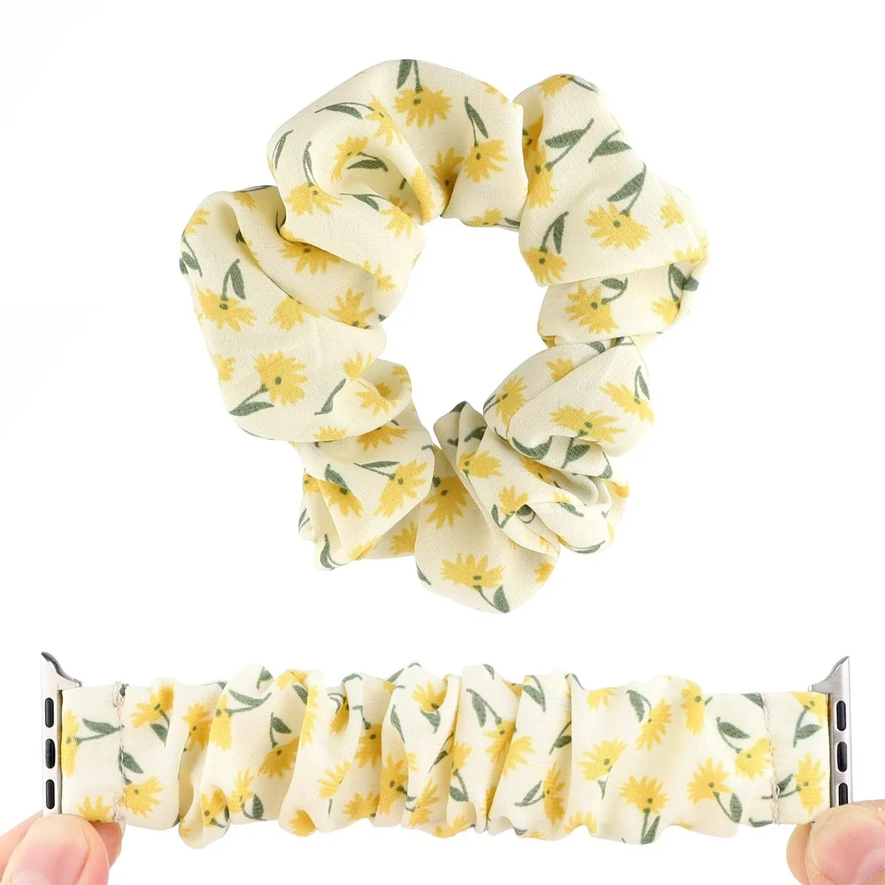 Suitable for Apple Watch Series 6 SE 5 4 3 Band 38mm 40mm 42mm 44mm Iwatch Scrunchie Strap Elastic Wristband Apple Watch Band