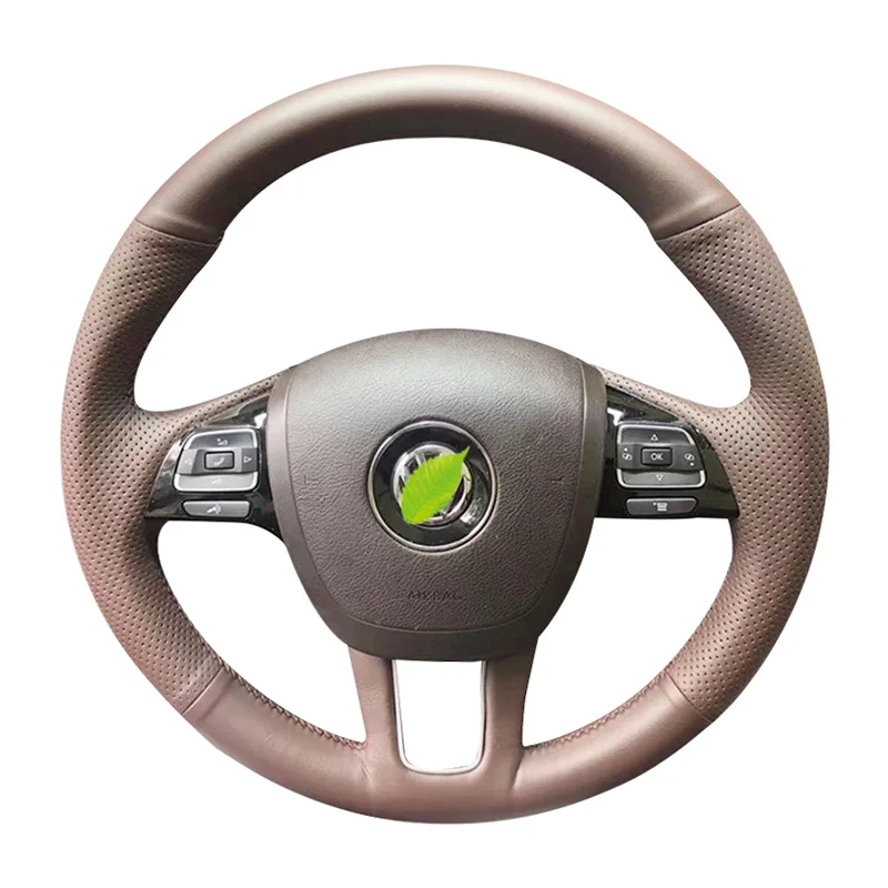 

For Volkswagen Touareg Passat Sagitar Tiguan L Phideon Teramont X Tayron Alcantara leather steering wheel cover Car Accessories