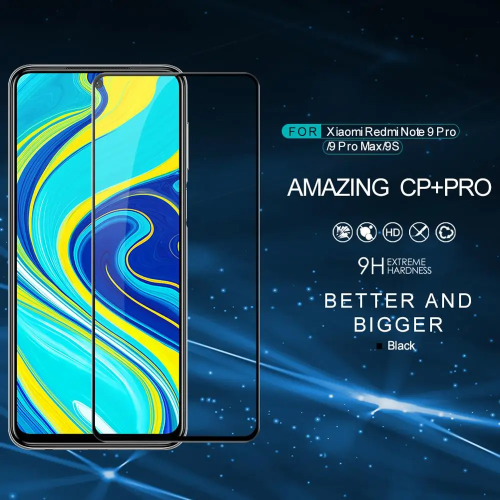

For xiaomi redmi Note 9 Pro Glass NILLKIN CP+ Pro Full Coverage 9H Tempered Glass Screen Protector For Note 9 Pro Max/Note 9S