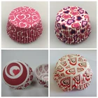 100x подкладки для кексов в виде РОЗОВОГО СЕРДЦА на День святого Валентина, бумажный чехол для маффинов, поднос для кексов, форма для упаковки тортов, 4 украшения для вечерние НКИ на Хэллоуин